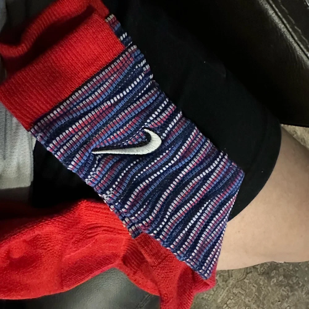 Nike Elite Basketball Crew Socks Red White Blue Multi-Color DH9825-657